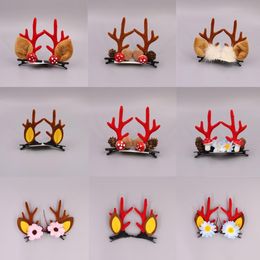 Christmas Antler Hair Clips Adult Children Hairpins Christmas Party Head Ornaments Kids Creative Christmas-Birthday Gifts SN6779