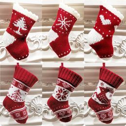 Christmas Decorations FENGRISE Tree Snowflake Elk Stockings Candy Gift Bag Sacks Pendant Navidad Year 2023 220912