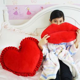 Pillow Red Heart Lip Love Plush With Core Home Wedding Gift Mother's Day Decoration Baby Props