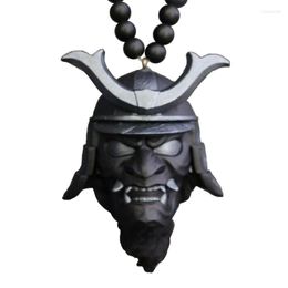 Interior Decorations Novelty Japanese Oni Samurai Car Hanging Pendant Halloween Devil Decoration Rearview Mirrors Styling N0HF