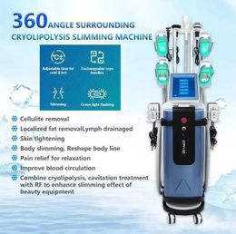 SPA use 5 handles cryo slimming Machine Lipo Massage Cryolipolyse Fat Freezing Slim Treatment Body Reshape Freeze 40k Cvitation Rf Lipolaser beauty equipment