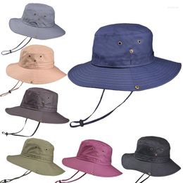 Berets Selling Men Women Bucket Hat Foldable Fast Dry Breathable Casual Cap For Outdoor