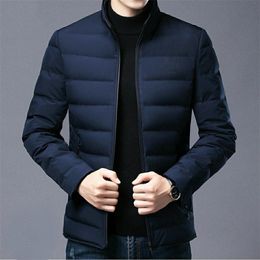 Mens Down Parkas Mens Winter Short Warm Down Jacket with Packable Down Classic Japanese Fashion Highquality Hooded Printed Cotton Coat C71 220912