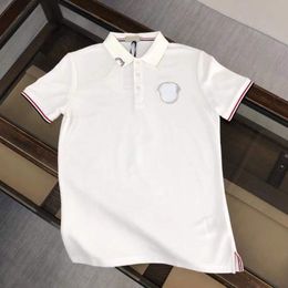 22ss erkek polo gömlek tasarımcı gömlek nakış yaka kısa kollu tişört erkekler iş rahat kazak soprt tee 4xl 5xl