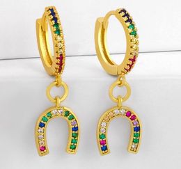 Jewelry Earrings Cubic Zirconia ivory U gold color CZ Crystal Ear Clips No Pierced earrings for women Jewellery ae5jh