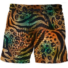 Men's Shorts 3D Printing Beach Board Swimming Pants Swimsuits Mens Leopard Pattern Sports Surffing Painting Art Swimwear Swim