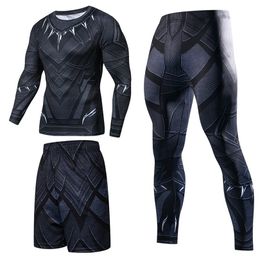 Mens Tracksuits Men Sportswear Superhero Compression Sport Suits Quick Dry Clothes Sports Joggers Training Gym Fitness Tracksuits Running Set 220909