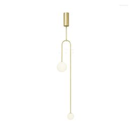 Pendant Lamps Phube Lighting Modern Gold With Milk White Glass Lamp Shade Bedside Lustre