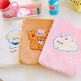 Briefcases Multifunctional Laptop Sleeve Case Bag Cartoon Pattern Embroidery Pouch Cover For 11in 10.5in 9.7in Tablet G5AE