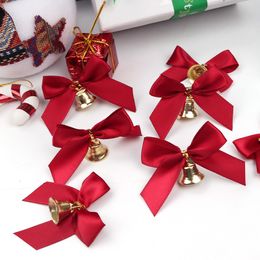 Christmas Decorations 12Pcs Red Bow Tie Ornaments Merry for Home Tree Decor Navidad Noel Year 2023 220912