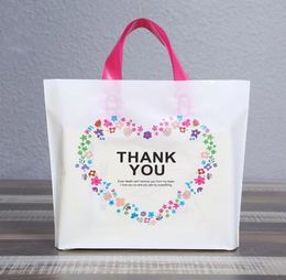 Gift Wrap Thank You Gift Bags Birthday Party Wedding Favor Plastic Pouches Shopping Gifts Big Plastic-Bags with Handle SN4153