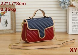 Designer Bags Envelope Quilted Heart Flap Shoulder Bag Colorblock Flap Wallet with Dust Bag