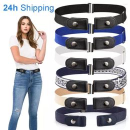 Belts 20 Styles Buckle-Free Waist Belt For Jeans Pants No Buckle Stretch Elastic Women/Men Hassle Drop