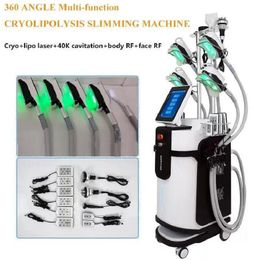 New 5 Handles 360 Cryo fat freeze slimming Machine with 80k Ultrasonic Cavitation TripolarRadiofrequency Cryolipolysis Fat Vacuum Slimming Machine