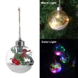 Party Decoration Clear Christmas Tree Hanging Lighting Ball Colorful/ Warm Light Xmas Wedding Decor 3