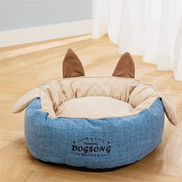 kennels pens Creative Removable and Washable Kennels Winter Warm Small Dog Houses Home Sofa Pet Dog Bed Dog Mat Modern Fabric Pet Supplies MC 220912