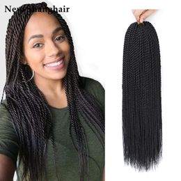 99j hair extensions UK - 22 Inch Crotchet Braids Hair Synthetic Senegalese Twist Braiding Hair 30Roots Pack Crochet Hair Extensions BS23
