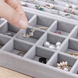 Jewellery Pouches Organiser Showcase Drawer Storage Fashion Earring Velvet Ring Necklace Display Box Tray Portable C6P6