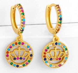 Jewelry Earrings Cubic Zirconia crown awl gold color CZ Crystal Ear Clips No Pierced earrings for women Jewellery w5jh