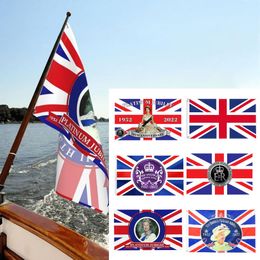 Banner Flag 2022 Queens Elizabeth Jubilee Union Jack 3x5F Platinums Jubilee Flag Anniversary British Banner 70th Party Decorations