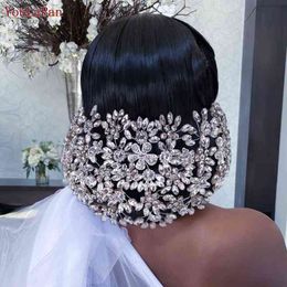 Wedding Hair Jewellery YouLaPan HP430 Luxurious Bridal Crown Wedding Headband Bride Hair Accesories Rhinestone Bridal Headwear Alloy Flower Women Tiara T220907