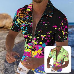 Men's Polos Comfortable Polyester Men Short Sleeve Multicolor T-shirt For Party