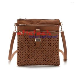 Evening Bags By Dhl Or Ems 100pcs Small Bag Women Messenger Soft PU Leather Hollow Out Crossbody For Clutches Bolsas