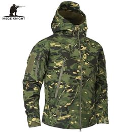 Men's Jackets Mege Brand Clothing Autumn Military Camouflage Fleece Jacket Army Tactical Multicam Male Windbreakers 220912