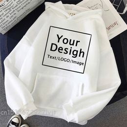 Men's Hoodies Sweatshirts Custom Print Diy Text Picture Women ize Personalised Drop 220912