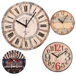 Wall Clocks Wooden Brief Design Silent Home Cafe Office Decor for Kitchen Art Large 23cm 220909