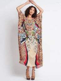 Women's Swimwear Beach Dresses 2022 Kaftans For Women Africa Animal Printed Pareo Tunic Swimsuit Cover Ups Bathing Suits Beachwear