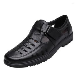 Sandals Men 2022 Summer Shoes Genuine Leather High Quality Men's Casual Male Brand Non-slip Plus Size Sapatos