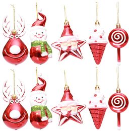 Christmas Decorations Tree Pendant Elk Snowman Candy Boxed Set Xmas Gifts Decoration for Home Year Noel Navidad Decor 220912