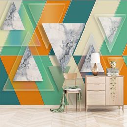 3D three-dimensional marble wallpapers TV background wall custom large mural green wallpaper mural