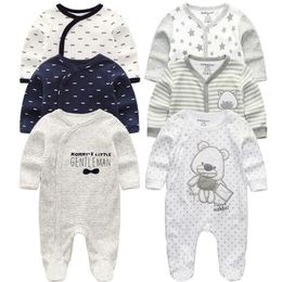 Overalls born Baby winter clothes 2/3pcs baby boys girls rompers long Sleeve clothing roupas infantis menino Overalls Costumes 220909