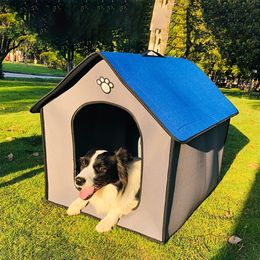 kennels pens Medium Dog Kennel Outdoor Waterproof Soft Comfortable Pet House Chew Proof Removable Small Dog Bed Pet Sleeping Mat Portable 220912