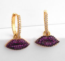 Jewellery Earrings Cubic Zirconia start lips gold Colour CZ Crystal Ear Clips No Pierced earrings for women Jewellery d6k5