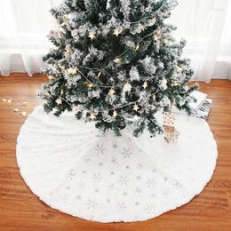 Christmas Decorations Sequin Embroidery Snowflake Tree Skirts Floor Mat Ornaments Birthday Party Xmas Year Decor Carpet