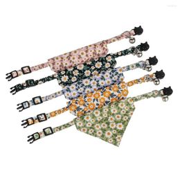 Dog Collars Cotton Flower Cat Collar Tie Saliva Towel Pet Decoration Scarf Small Accessories