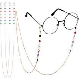 Eyeglasses Chains Eyeglass For Women Colorf Beaded Sunglasses Chain Reading Holder Strap Cords Lanyards Eyewear Retainer D Carshop2006 Am4Vr