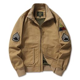 Men's Jackets Brad Pitt Fury WW2 Tanker Khaki Spring Military Army Bomber Jacket Lightweight Men's Cotton Tanker Jacket And Coats 220912