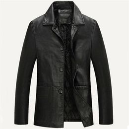 Men's Leather Faux Jacket Men Soft PU Male Business Casual Coats Man Jaqueta Masculinas Inverno Couro Large Size XXXL 4XL 220912