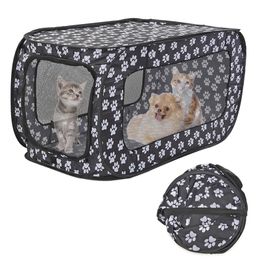 kennels pens Portable Folding Pet Tent Foldable Pet Fence Cat Dog Travel Cage Rectangular Dog Cage Playpen Outdoor Puppy Kennel 87CM 220912