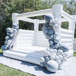 Bounce House Jumping Bouncer Inflatable Wedding Bouncy Castle White For Adults And Kids