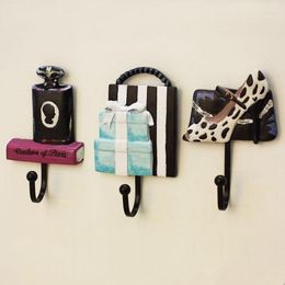 Party Decoration Used Resin Coat Hook Wall Hanging Women's Bag Door Back High-heeled Shoe Cover Three Decorative Hooks