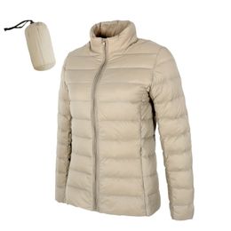 Men's Down Parkas Matte Woman Ultra Light Duck Down Jacket Stand Collar Warm Outwear Soft Coats 220909