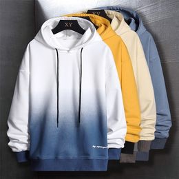 Mens Hoodies Sweatshirts Gradient Sweatshirt Men Spring and Autumn Clothes High Street Hoodies Men Hip Hop Sweatshirt With Hood Lightweight Comfort 220912