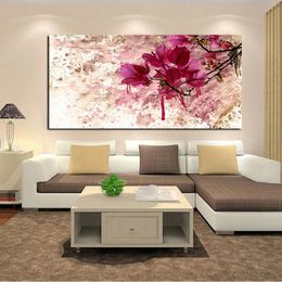 Modern Oil Painting Abstract Frameless Red Flower Landscape HD Print on Canvas Wall Art Cuadros Decor Picture for Living Room