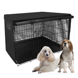 kennels pens Dog Kennel Cover Dog Cage Protective Cover Universal Fit For Wire Crate Dog Kennel Cover With Sunscreen Light And Waterproof 220912