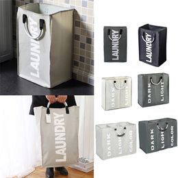 Storage Baskets Waterproof Laundry Basket Dirty Clothes Hamper Foldable Storage Bin Sundries Storage Basket With Handles 220912